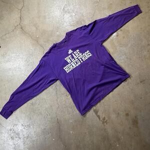 TCU Horned Frogs Long Sleeve Purple Shirt Adidas Large